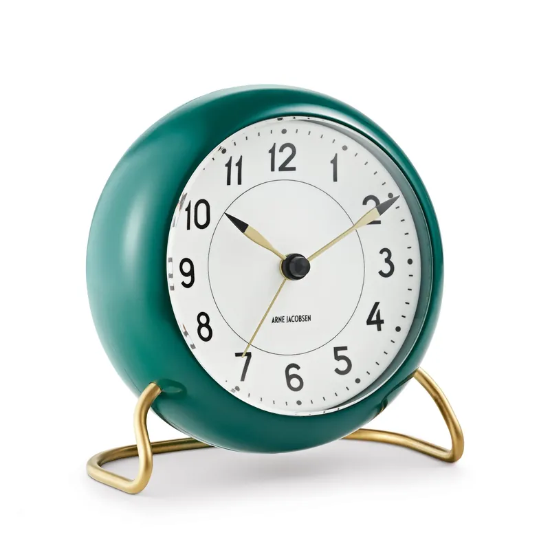 Reapris AJ Station bordsklocka grön från Arne Jacobsen Clocks