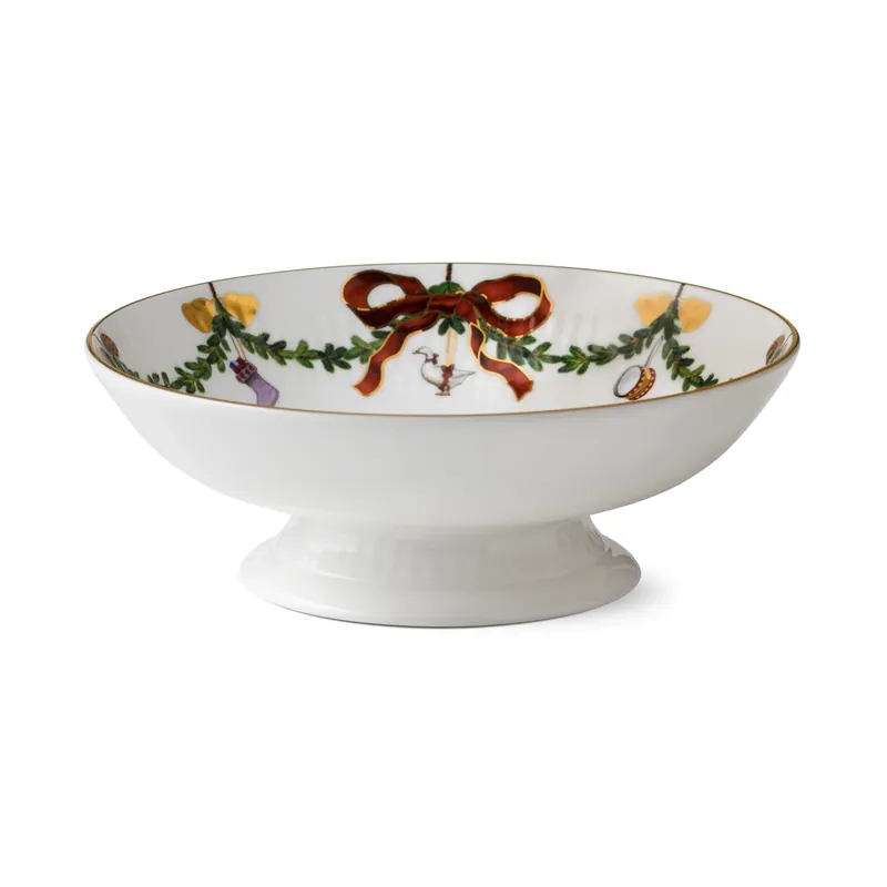 Bästa pris Star Fluted Christmas skål på fot från Royal Copenhagen