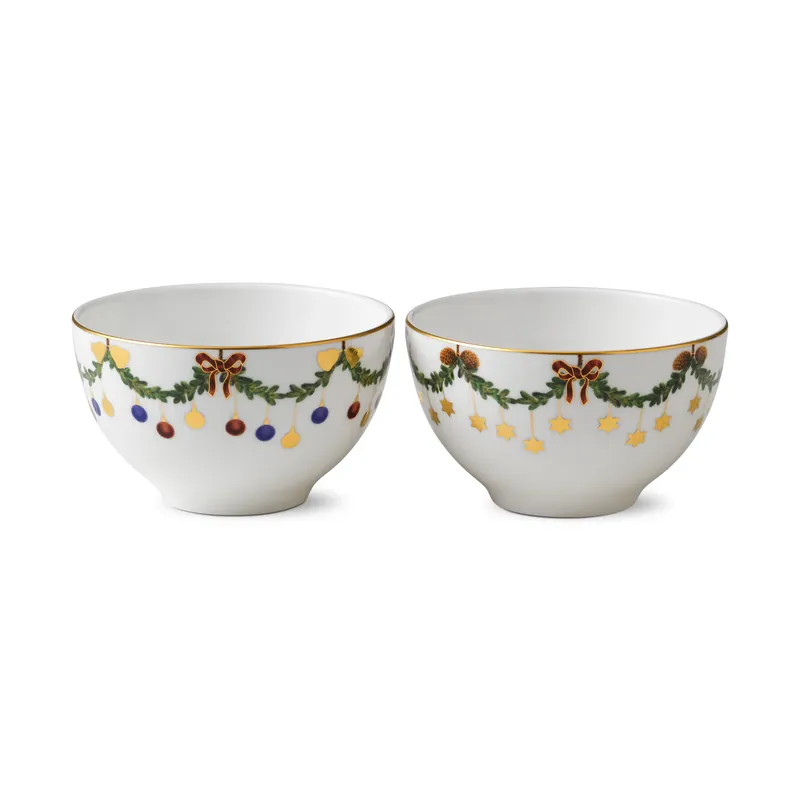 Begränsat antal Star Fluted Christmas skål 2-pack från Royal Copenhagen