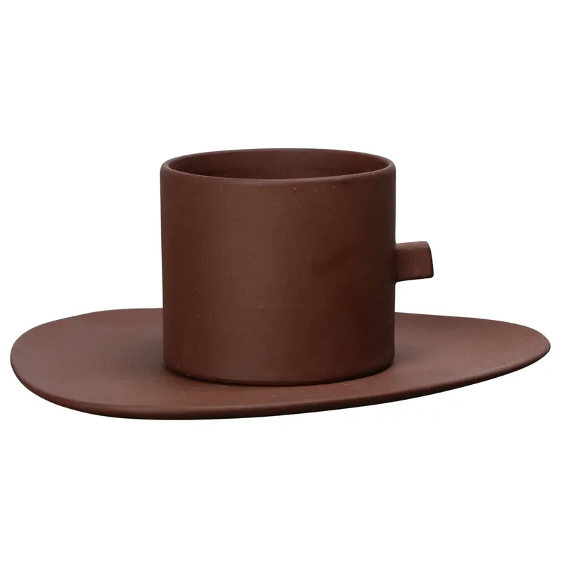Begränsat erbjudande Clay kaffekopp med fat från Byon