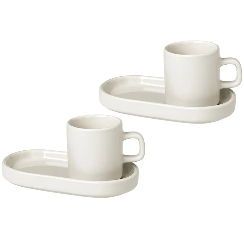 Beställ nu Pilar espressokopp med fat 2-pack från Blomus