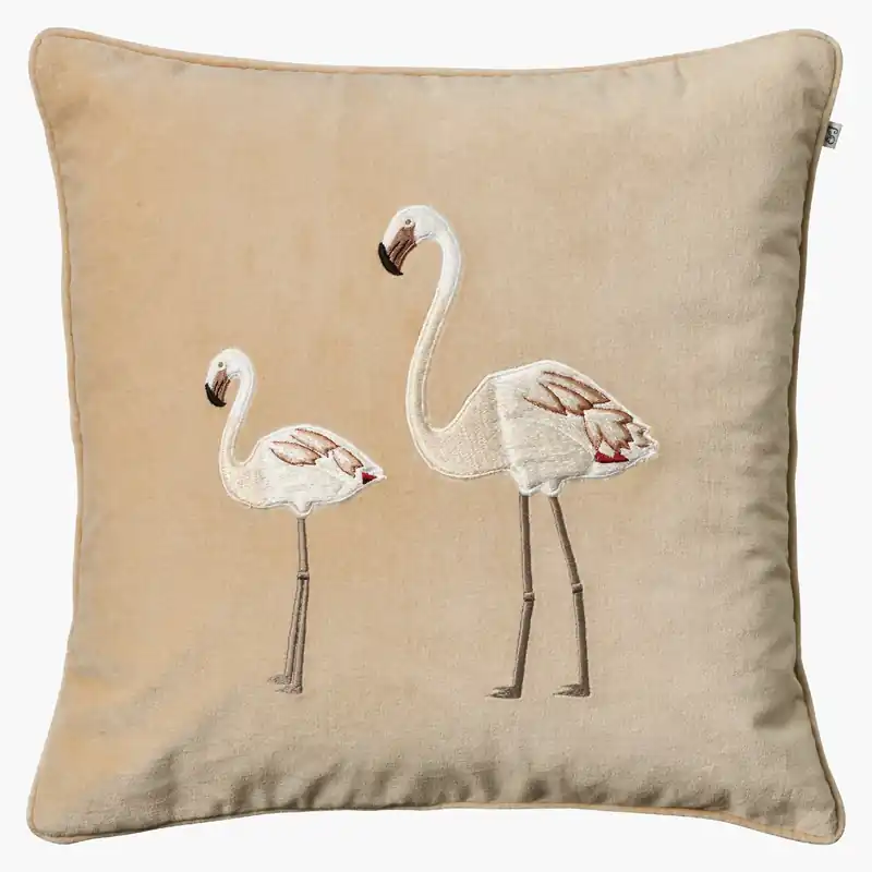 Embroidered Flamingo kuddfodral 50x50 cm från Chhatwal & Jonsson Outlet