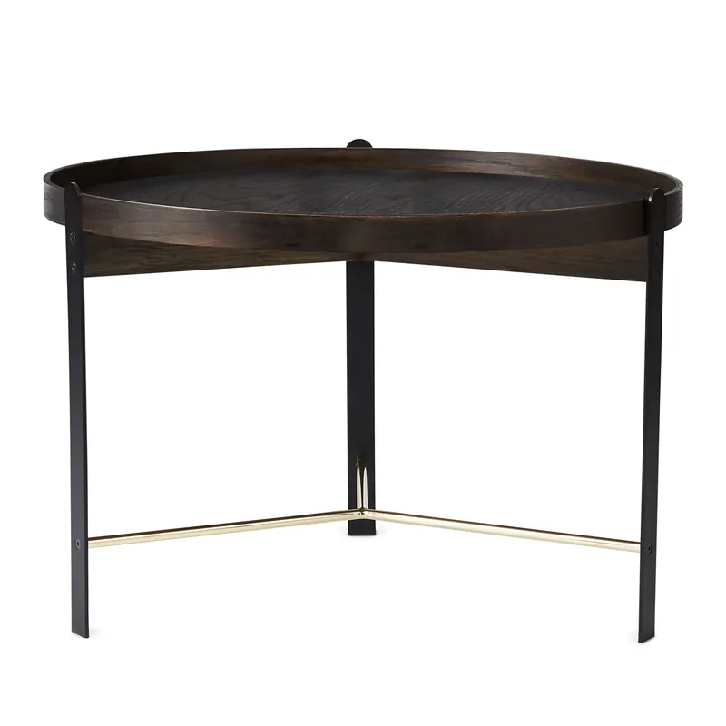 Compose soffbord Ø70 cm med mässingsunderrede från Warm Nordic Expressleverans