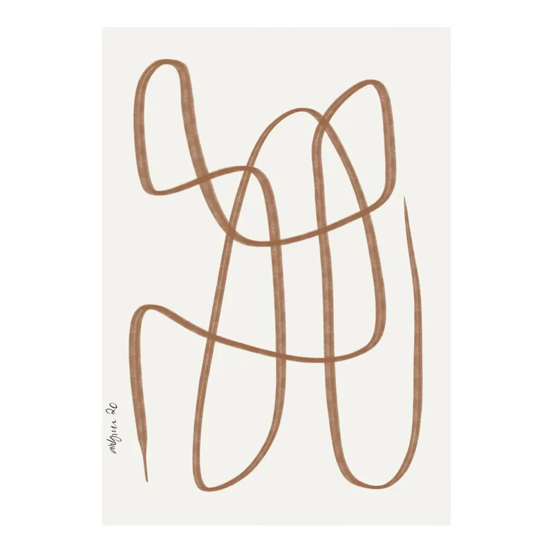 Nyhet Different Ways poster brun från Paper Collective