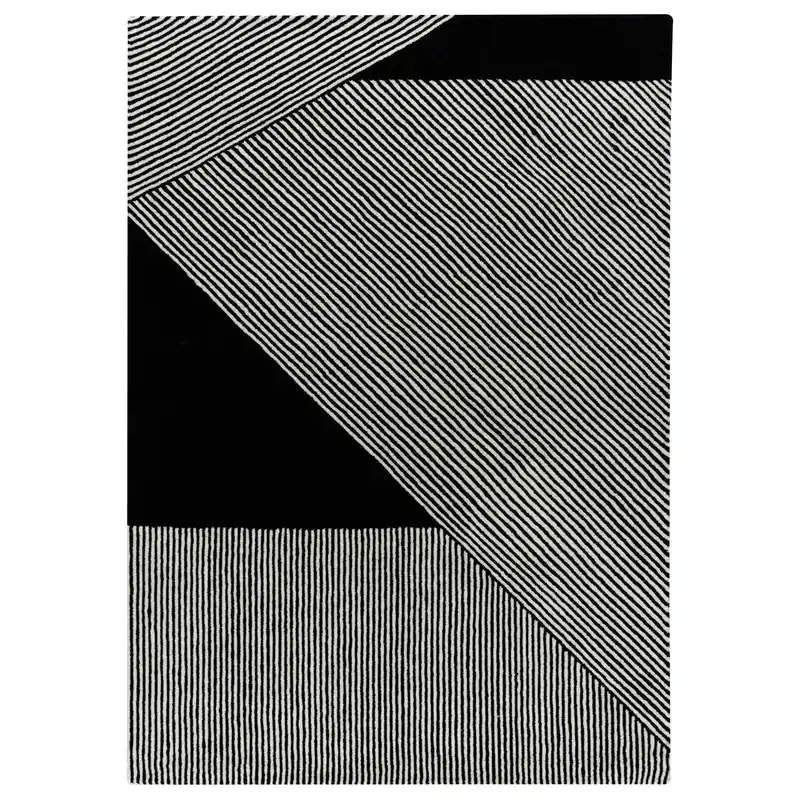 Beställ idag Stripes ullmatta svart från NJRD