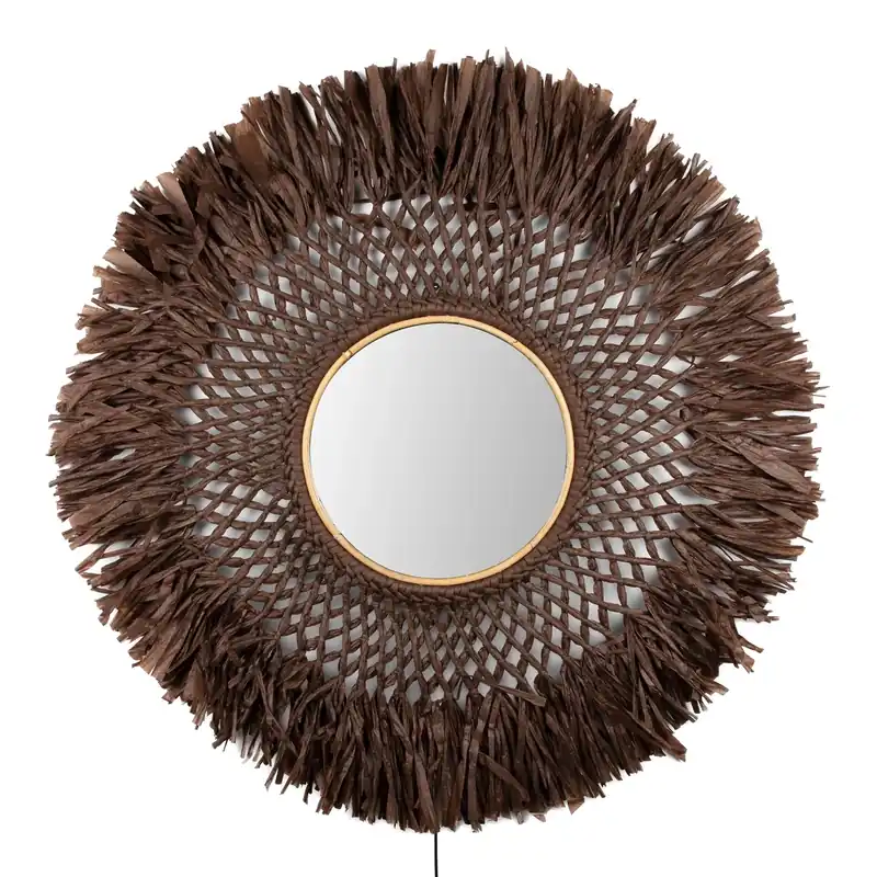 Boho vägglampa med spegel Ø90 cm från Globen Lighting Erbjudandepris