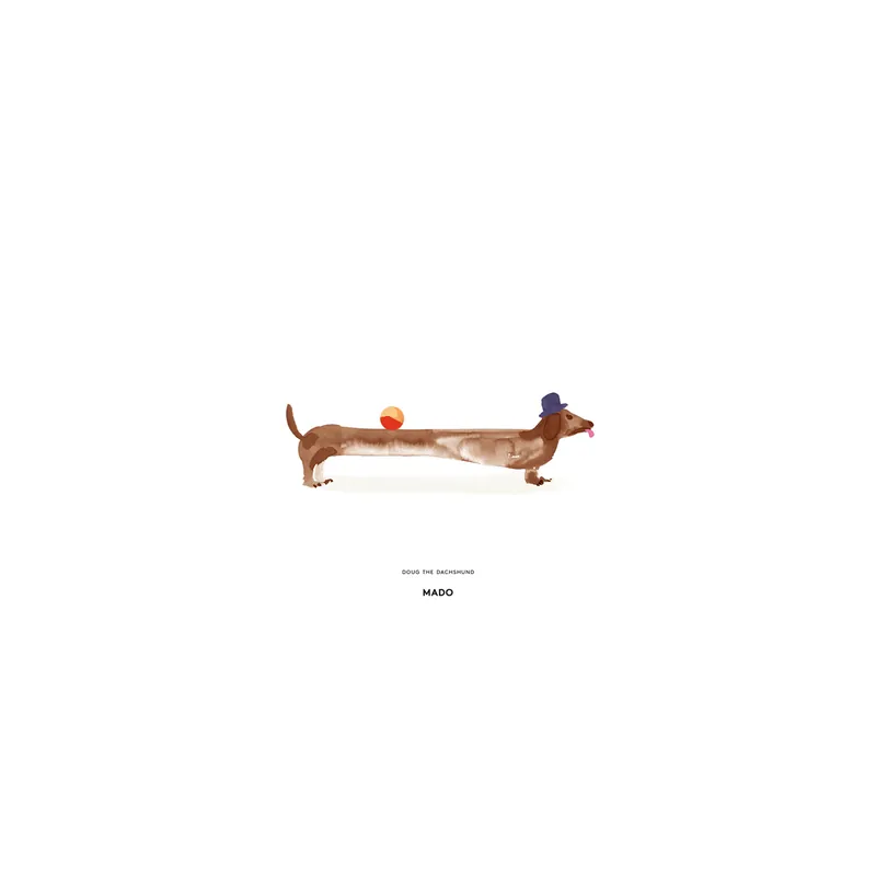 Doug the Dachshund poster från Paper Collective Erbjudandepris