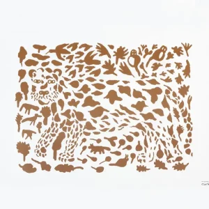 Fynd Oiva Toikka Cheetah poster brun från Iittala