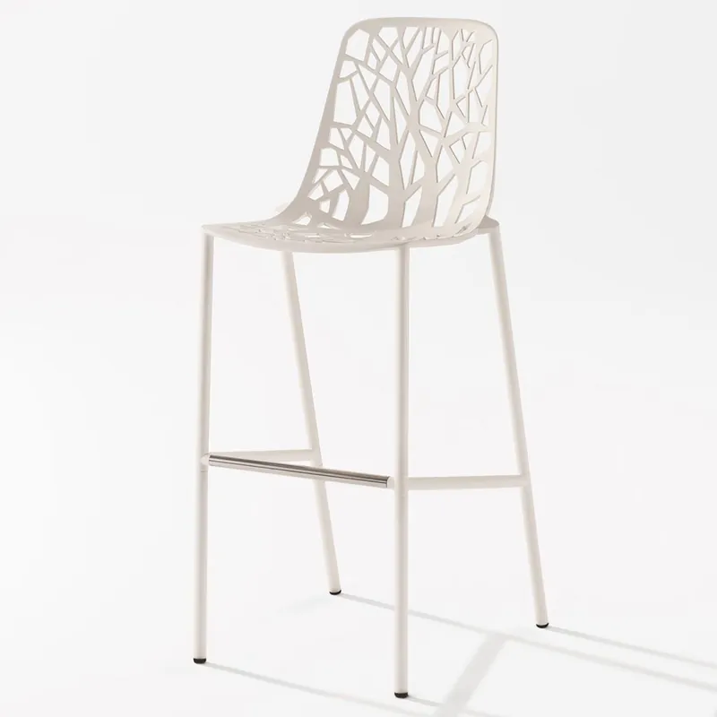 Forest barstol 65 cm med hög rygg White Rabatt