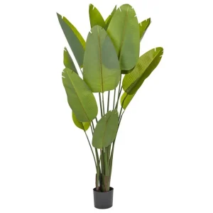 Konstgjord växt Banana Tree Grön/Svart, 115x115x187 cm Grön/Svart, 115x115x187 cm - Inredning Extra rabatt