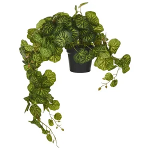 Konstgjord ampelväxt Strawberry Begonia - Inredning Begränsad tid
