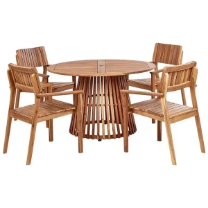 Endast idag Matsalsset Agello Ljus trä, 4-Sits, Nej Ljus trä, 4-Sits, Nej - Utemöbler