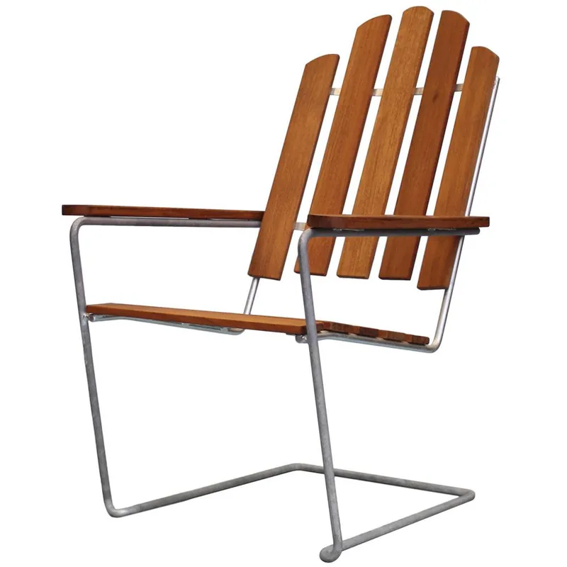 A3 solstol Obehandlad Teak / Varmförzinkat Stativ Outlet