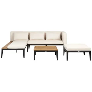 Snabb frakt Loungegrupp med fotpall Bracciano 3-Sits 3-Sits - Utemöbler