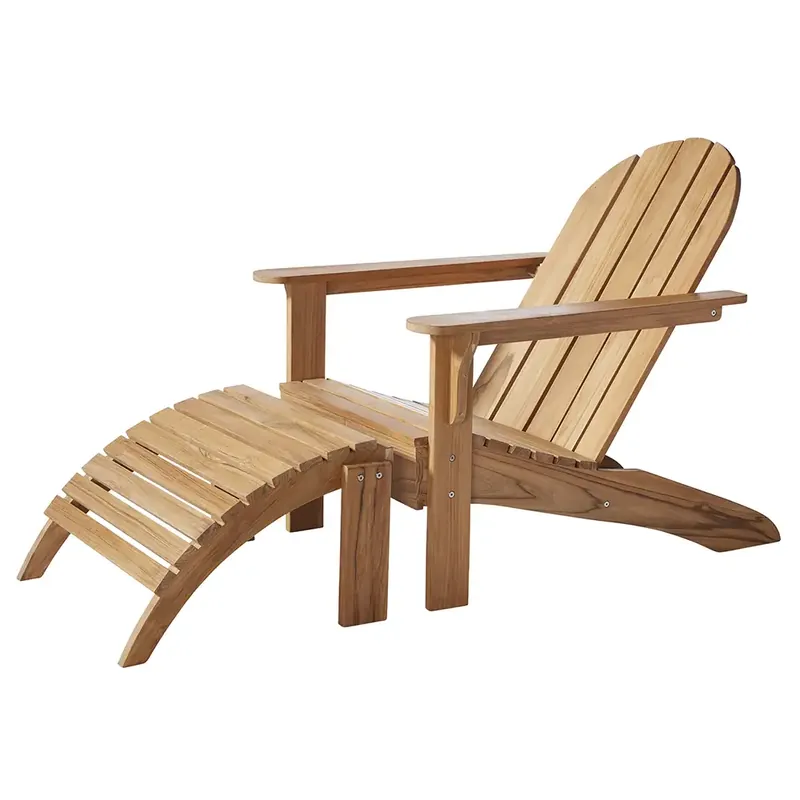 Endast idag Adirondack fåtölj inkl. pall teak