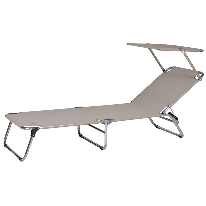 Kampanj Amigo solsäng top aluminium/textilene taupe