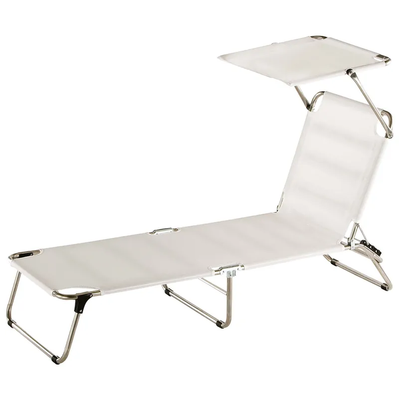 Amigo solsäng top white aluminium/textilene Lågt pris