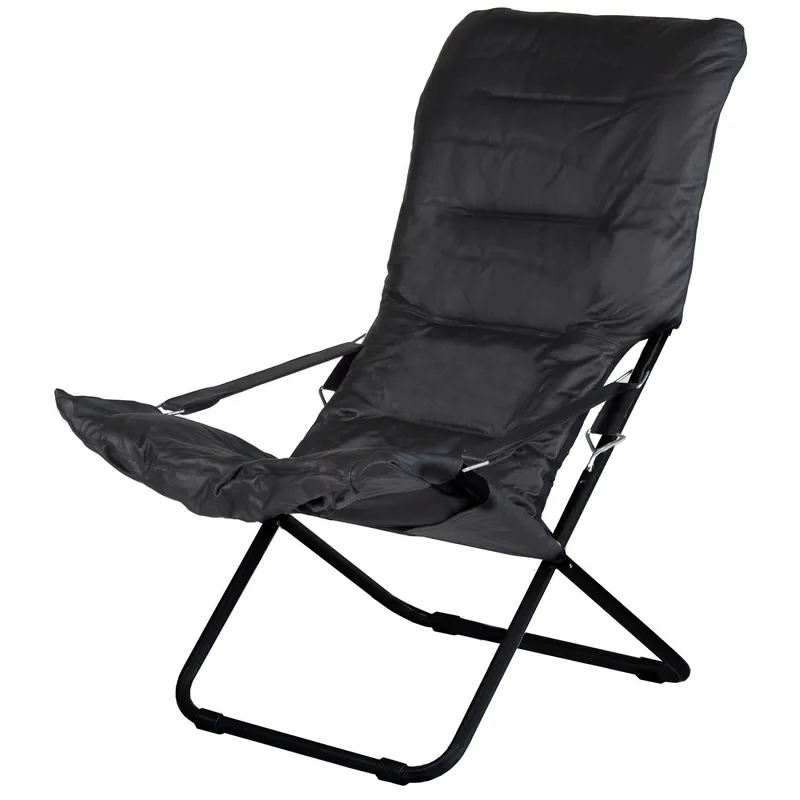 I lager Fiesta solstol black leather