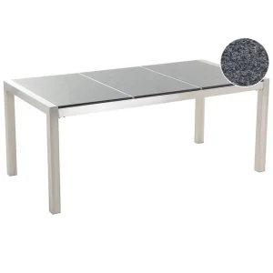Rabatt Trädgårdsbord Grosseto Grå/Silver, 90x180x74 cm Grå/Silver, 90x180x74 cm - Utemöbler