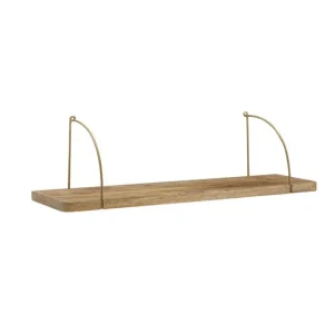 Wohnling Vägghylla Wohnling massivt trä, metallhänghylla, industriell loftstil 80 cm 80 cm - Förvaring Handla nu