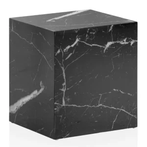 Trygg betalning Wohnling Soffbord Wohnling MONOBLOC marmorausseende 40x40x45 cm, modern stil Marmor Svart Marmor Svart - Möbler