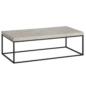 Sista chansen Wohnling Soffbord Wohnling rektangulär 120 cm, stenoptik, modern look Beige Beige - Möbler