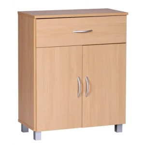 Beställ nu Sideboard Wohnling Folierad spånskiva 60 x 75 cm 2 dörrar 1 låda modern stil - Förvaring