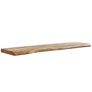 Handla nu Wohnling Vägghylla Wohnling träkant, massivt trä, flytande hylla, lantlig stil 120 cm 120 cm - Förvaring