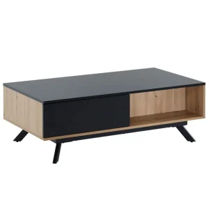 Erbjudande Wohnling Soffbord Wohnling Rektangulär MDF ek-look med stor lådbricka modern look - Möbler