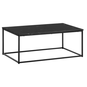 Expressleverans Wohnling Soffbord Wohnling marmorutseende, rektangulär elegant, modern stil Svart, marmor svart Svart, marmor svart - Möbler