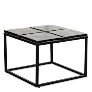 Billigare Soffbord Wohnling Fyrkantig Glas 58 cm Klassisk Metallram Modern - Möbler