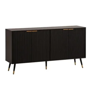 Wohnling Sideboard Wohnling Folierad spånskiva ekoptik 150 cm 4 dörrar modern - Möbler Populärt val
