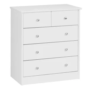 Wohnling Byrå Wohnling med 5 lådor klassisk modern stil Vit Vit - Möbler Sista chansen