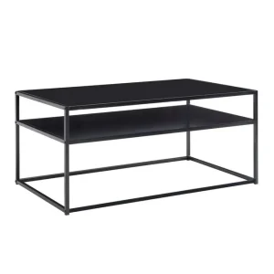 Wohnling Soffbord Wohnling metall rektangulär med bricka, modern stil Svart Svart - Möbler I lager