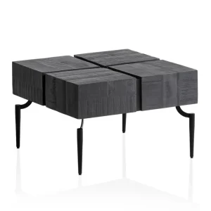 Kampanjpris Wohnling Soffbord Wohnling massivt trä 60 cm kub, fyrkantig, modern stil Svart Svart - Möbler