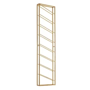 Endast idag Wohnling Vinställ Wohnling väggmonterad, plats för 8 flaskor, pulverlackerad metall, industriell loftstil Guld Guld - Förvaring