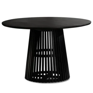 Begränsat antal Wohnling Matbord Wohnling Rund 120 cm massivt trä loftstil - Möbler