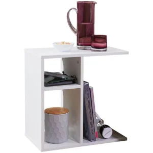 Wohnling Sido bord Wohnling folierad spånskiva 50 cm, modern loftstil Vit Vit - Möbler Extra rabatt