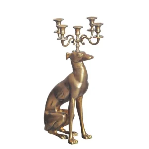 Extra rabatt Wohnling Dekorativ figur Wohnling Ljusstake Greyhound Aluminium Modern - Inredning