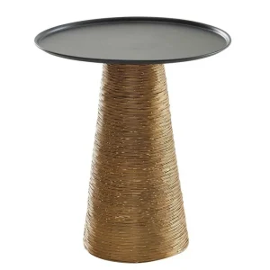 Wohnling Sido bord Wohnling Metall Rund 40 cm Brickoptik Bordsskiva Modern - Möbler Nyhet