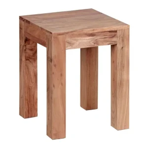 Lägg i varukorgen Wohnling Sido bord Wohnling massivt trä 35x35cm med träben, lantlig stil Akacia Akacia - Möbler
