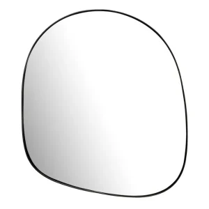 Fynd Wohnling Spegel Wohnling Asymmetrisk tjock metallram oval 60 cm - Inredning