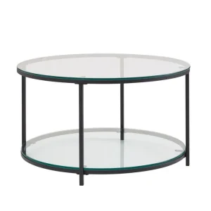 Populär Wohnling Soffbord Wohnling Runt säkerhetsglas med glasbricka modern - Möbler