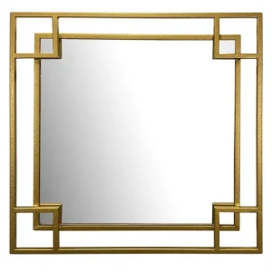 Fri frakt Wohnling Spegel Wohnling Fyrkantig Geometrisk 60 cm Metallram Modern - Inredning