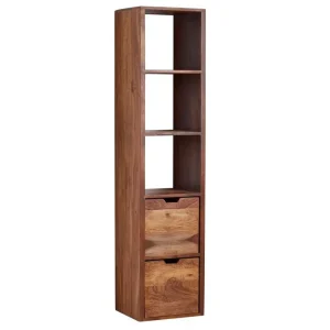 Wohnling Vägghylla Wohnling Vägghylla i massivt trä, väggmonterad, 2 lådor, 150 cm, lantlig stil - Förvaring Handla nu