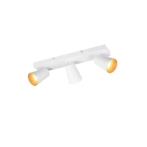 Trio Lighting Spot TRIO Sharp 3-del, Mattvit/guld 3-del, Mattvit/guld - Belysning & el Reapris