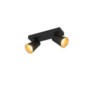 Trio Lighting Spot TRIO Sharp 2-del, Mattsvart/guld 2-del, Mattsvart/guld - Belysning & el Rea