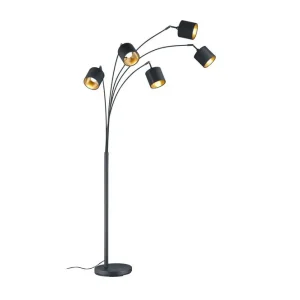 Beställ idag Trio Lighting Golvlampa TRIO Tommy Böjd Mattsvart Mattsvart - Belysning & el