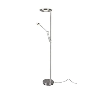 Trio Lighting Golvlampa TRIO Barrie Borstad stål Borstad stål - Belysning & el Kampanjpris