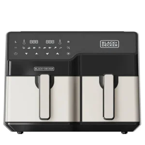 Black+Decker Air Fryer Black+Decker Dual Basket 2500W Svart||Silver - Hushåll Köp online
